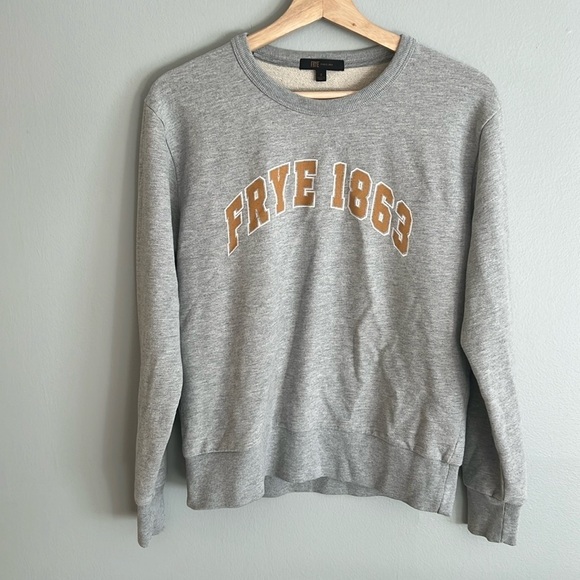 Frye Sweatshirt 1863 Crewneck Gray Classic Womens Size Small - Picture 3 of 9